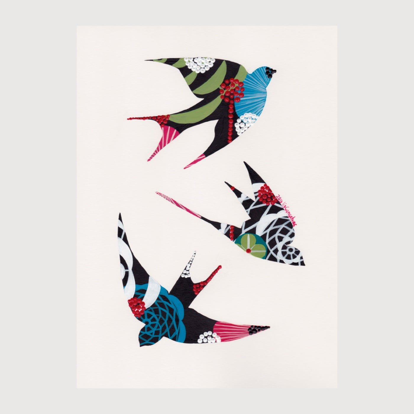 lis-andorinha-3 Print Swallows - Lis na Apaixonarte