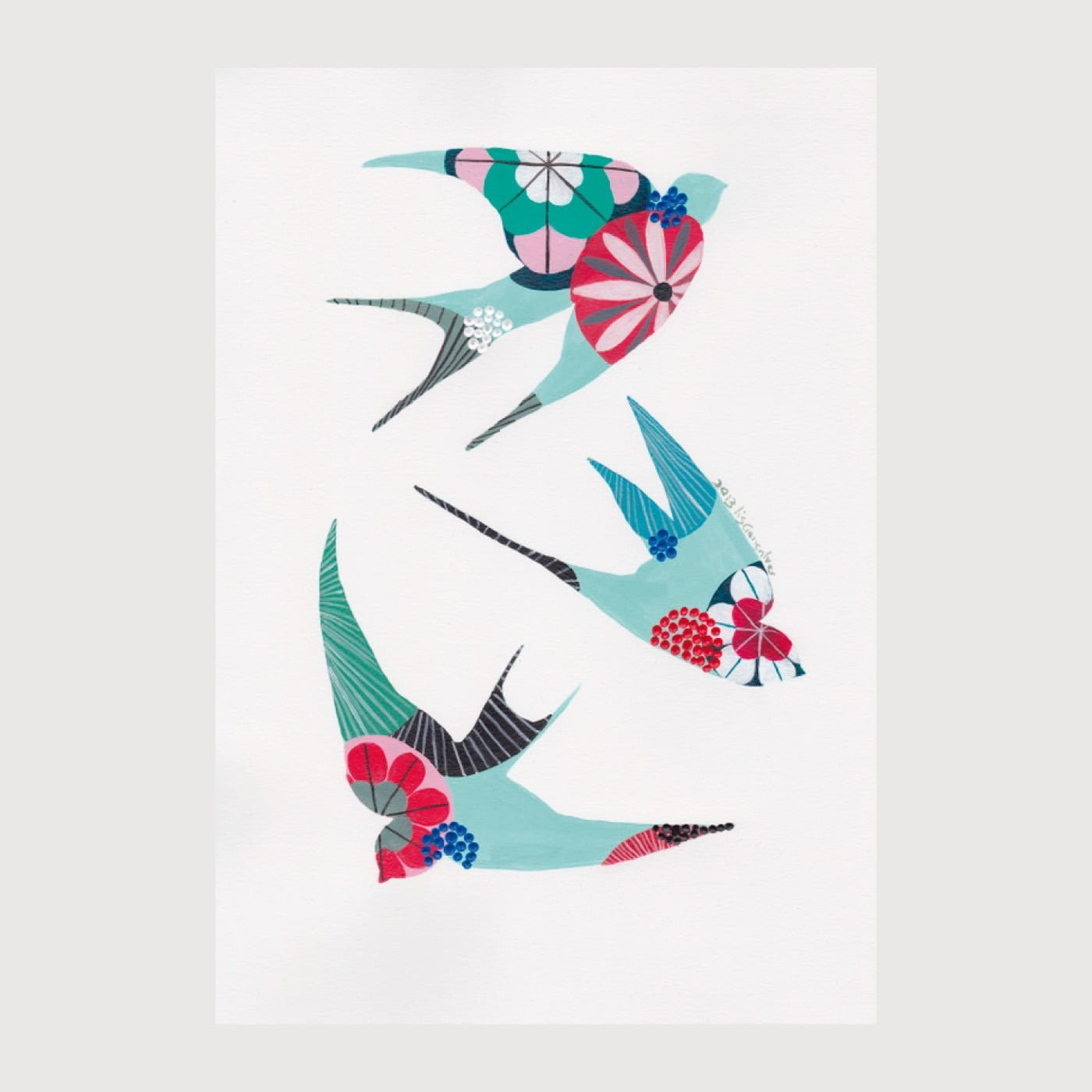 Swallows - Lis Print Swallows - Lis na Apaixonarte