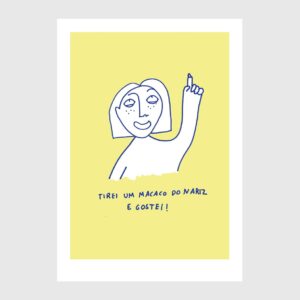 ilustração sobre Macaco do nariz de Clara Não