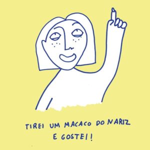 ilustração sobre Macaco do nariz de Clara Não