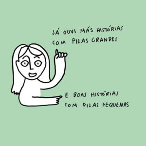 ilustração sobre pilas de Clara Não