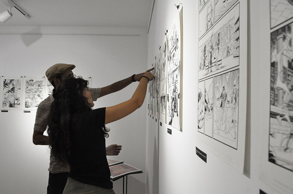 Comic book exhibition of Jorge Coelho at Apaixonarte