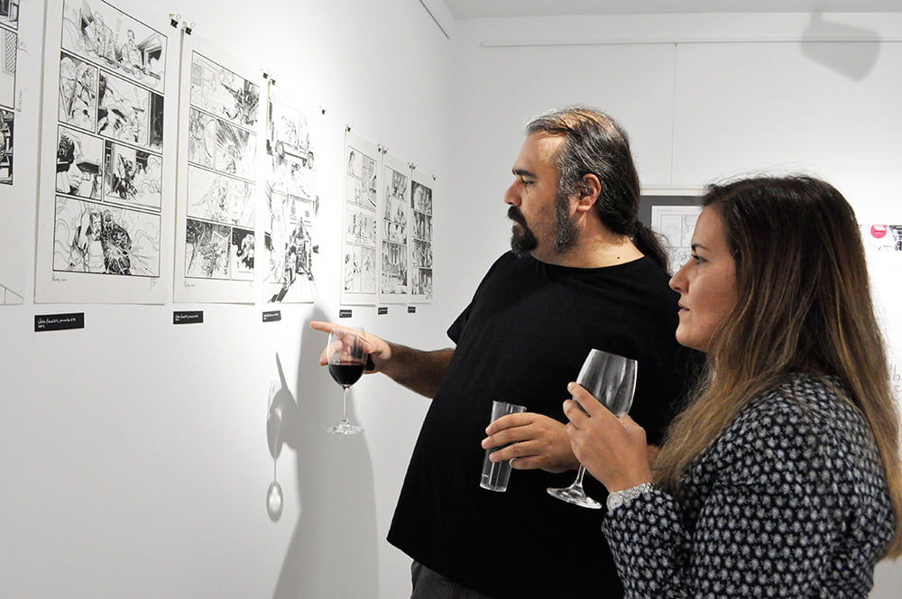 Comic book exhibition of Jorge Coelho at Apaixonarte