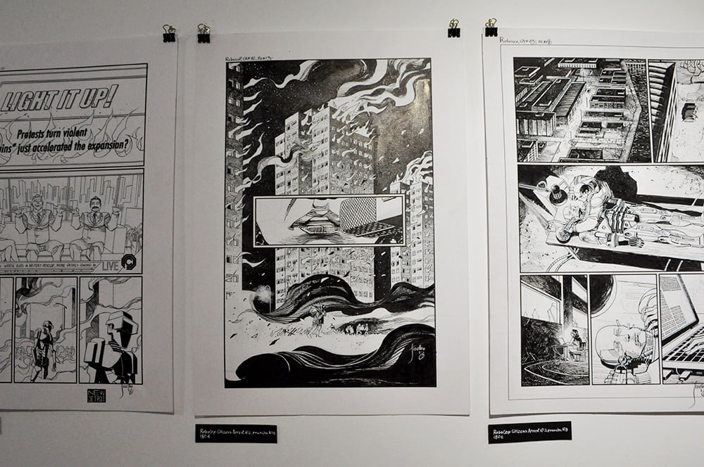 Comic book exhibition of Jorge Coelho at Apaixonarte