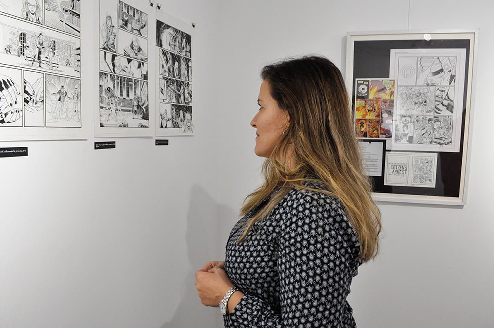 Comic book exhibition of Jorge Coelho at Apaixonarte