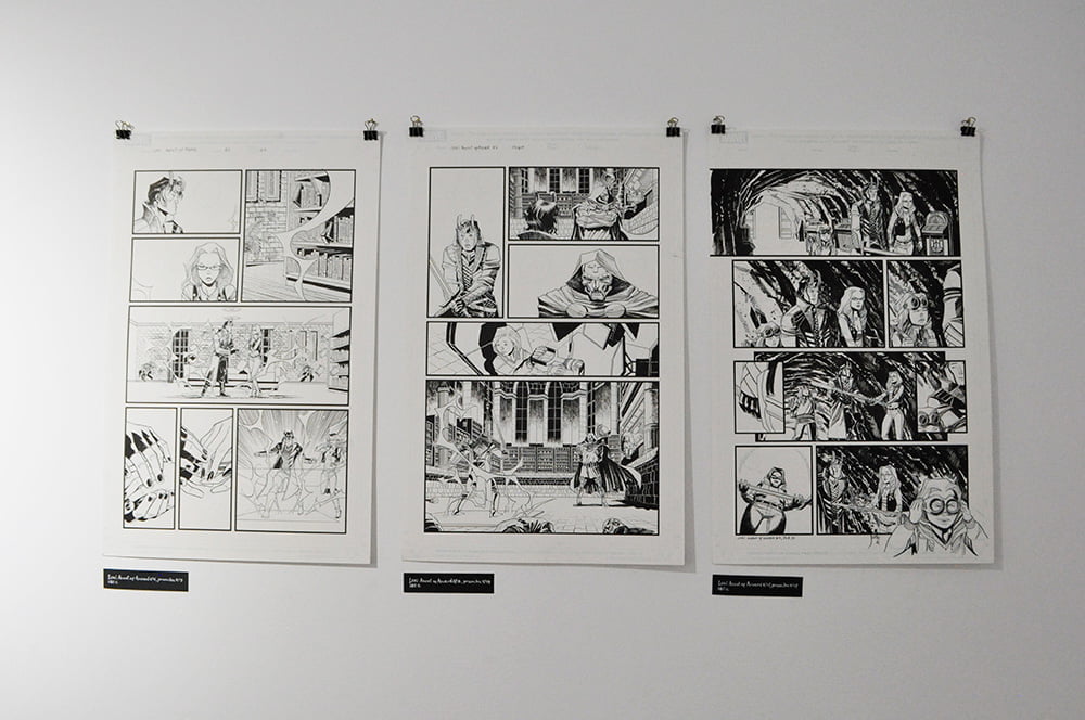 Comic book exhibition of Jorge Coelho at Apaixonarte