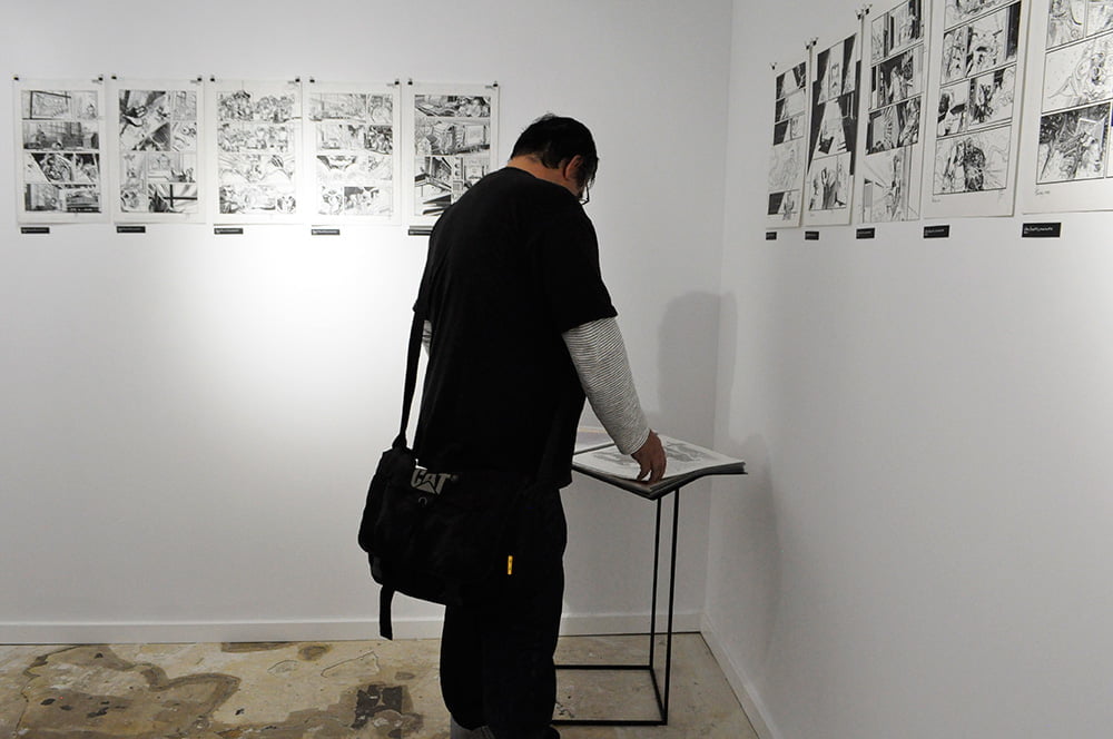 Comic book exhibition of Jorge Coelho at Apaixonarte