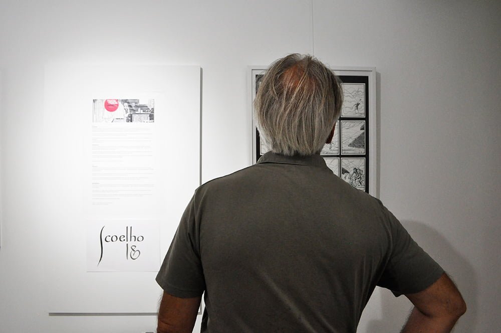 Comic book exhibition of Jorge Coelho at Apaixonarte