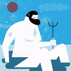 poseidon illustration by tiago galo