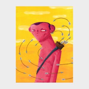 ilustração de homem com flechas