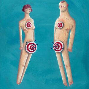 casal com alvos e flechas