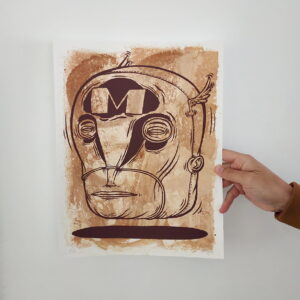 illustration of a hero with a mask