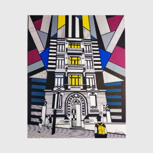 drawing of a building facade