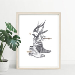 drawing pencil in frame