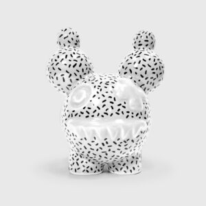 black and white ceramic creature by ricardo milne