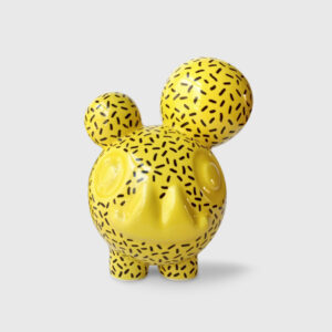 black and yellow ceramic creature by ricardo milne