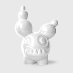 white ceramic creature by ricardo milne