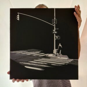 photograph walking with dog