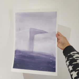 holding print watercolor