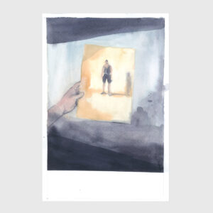 homem print aguarela