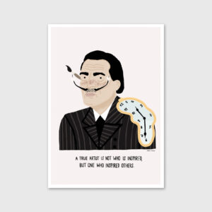 Salvador Dalí illustration by Adriana Fontelas