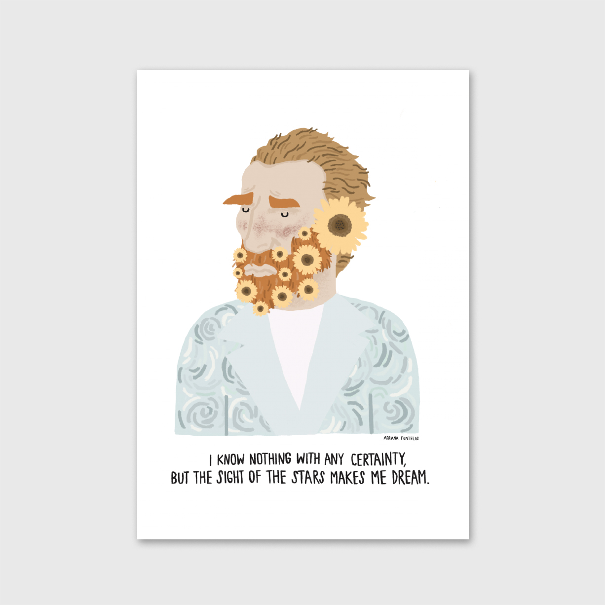 adriana-fontela-van-gogh-apaixonarte01 Vincent Van Gogh illustration by Adriana Fontelas