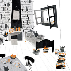 House interior illustration by Vitor Hugo Matos