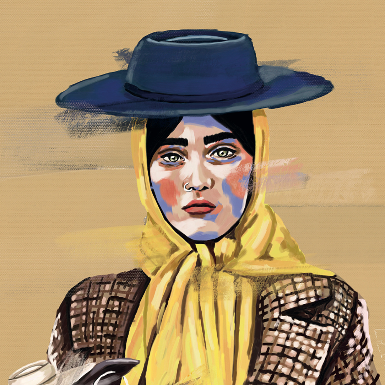 ernestinas-marita-apaixonarte02 ilustração de uma mulher a segurar um coelho por Marita