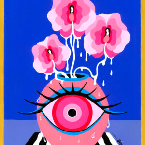 Roses like clitoris illustration print by bunny at apaixonarte gallery