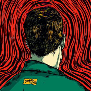 man looking to infinity Illustration of Nicolae Negura at Apaixonarte gallery