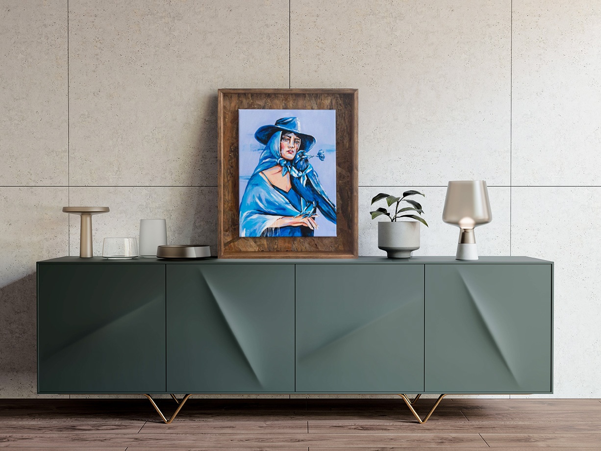 carmo-tela-marita-apaixonarte-001 living room with an artwork of marita