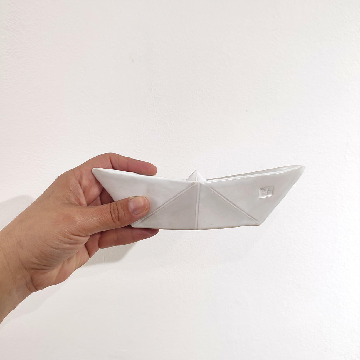 barcoA4-pensar+branco-apaixonarte-02 Ceramic paperboat