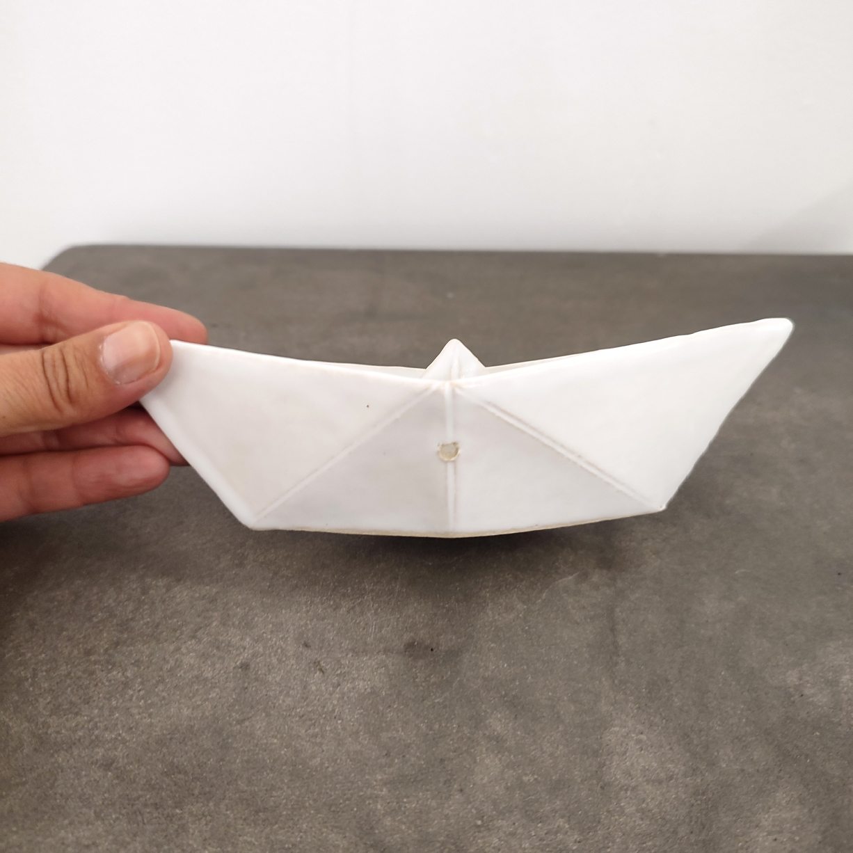 barcoA4-pensar+branco-apaixonarte-03 Ceramic paperboat