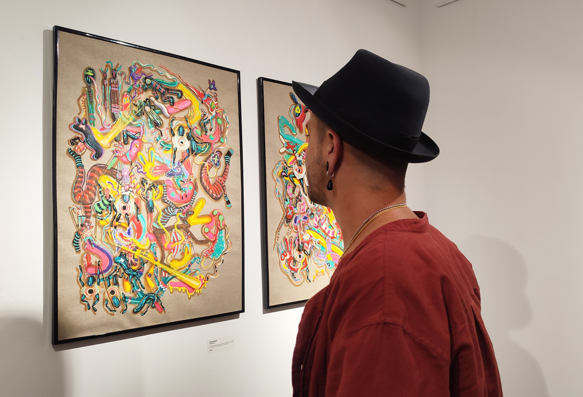 opening of Rita Ravascos's art exhibition at Apaixonarte gallery