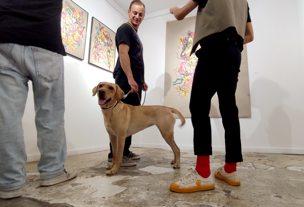 opening of Rita Ravascos's art exhibition at Apaixonarte gallery