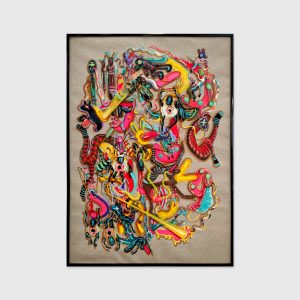 abstract artwork made by rita ravasco for apaixonarte gallery