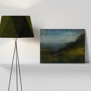 Neide Carreira abstract paintig on a shelf