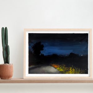 Neide Carreira abstract paintig on a shelf