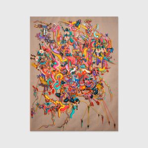 abstract artwork made by rita ravasco for apaixonarte gallery