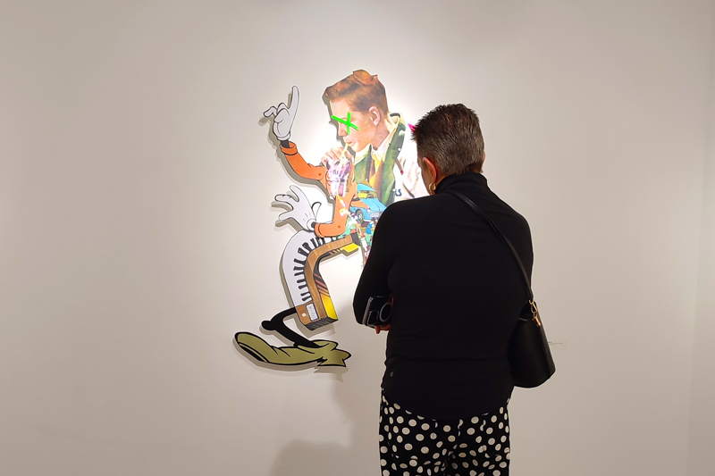 opening of art exhibition by Bisner at apaixonarte gallery