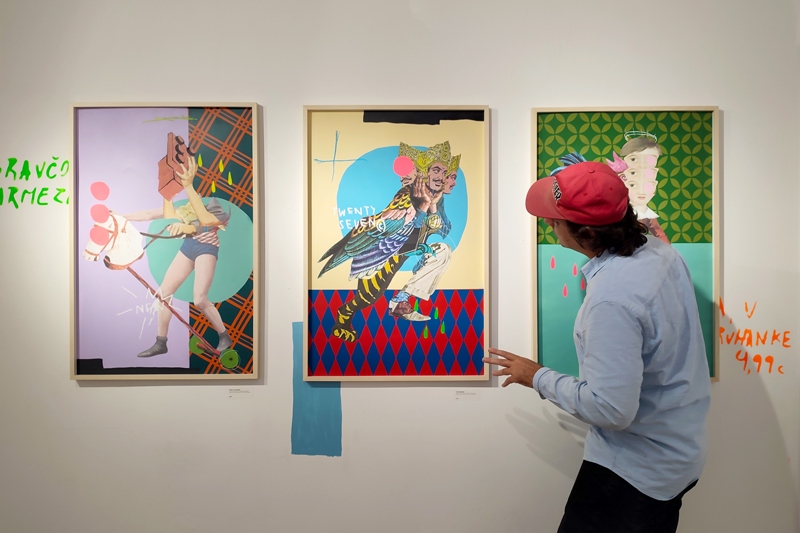 opening of art exhibition by Bisner at apaixonarte gallery