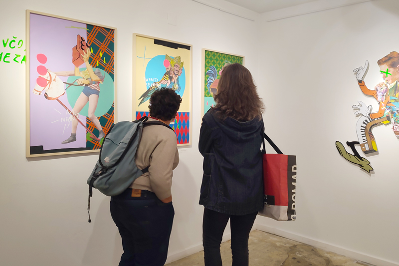 opening of art exhibition by Bisner at apaixonarte gallery