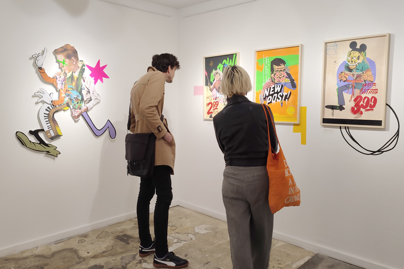 opening of art exhibition by Bisner at apaixonarte gallery