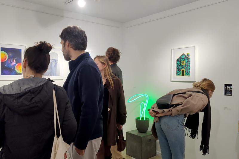 Photo from the opening of the group show exhibition CHÃO at apaixonarte gallery