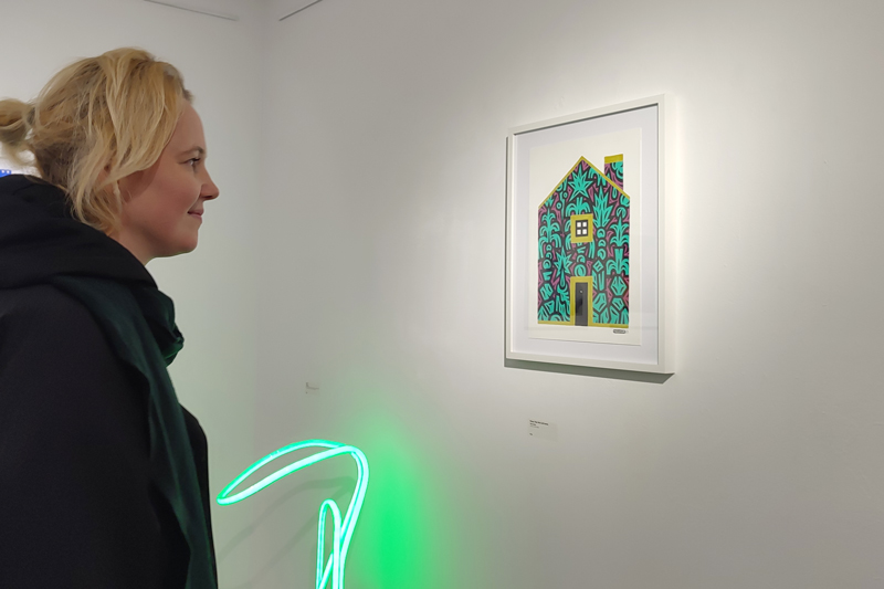 Photo from the opening of the group show exhibition CHÃO at apaixonarte gallery