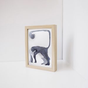 Watercolor by Dylan Silva on a frame