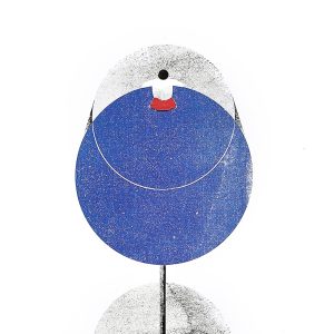 Enbroidered illustration of a man inside a glass of wine by Catarina Paulo at Apaixonarte