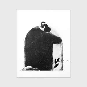 Enbroidered illustration of a couple by Catarina Paulo at Apaixonarte