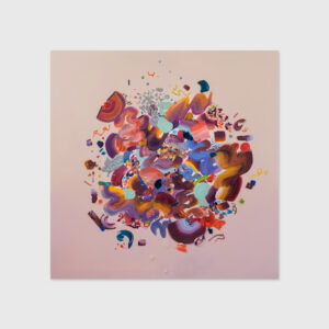 Colorful abstract painting by Sara Atrouni.