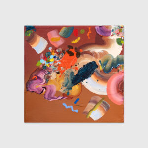 Colorful abstract painting by Sara Atrouni.